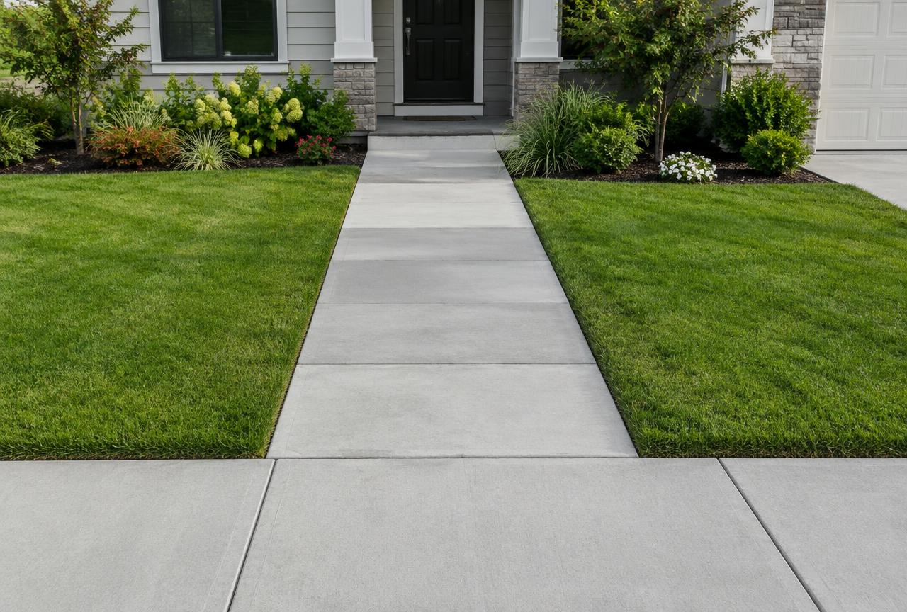 Concrete walkway and sidewalk installed in Gibsonia, PA